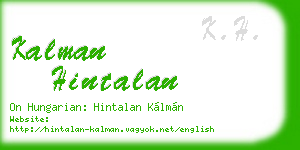 kalman hintalan business card